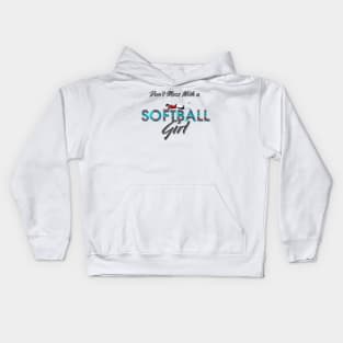 Softball Girl Kids Hoodie